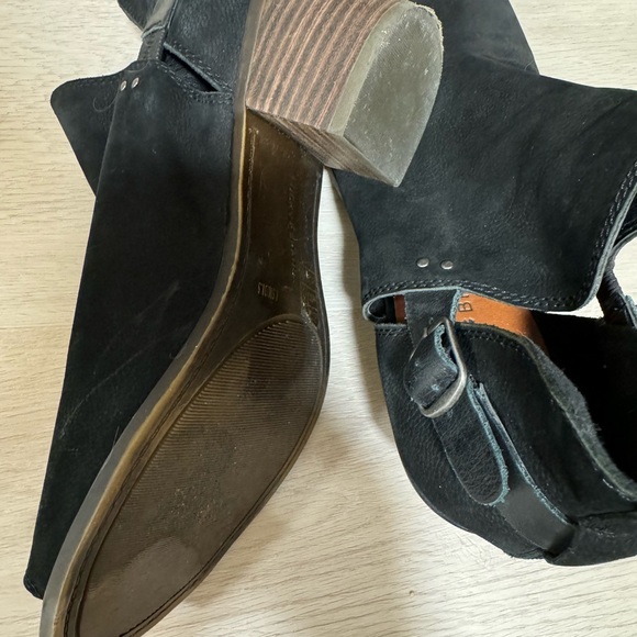 Lucky Brand Suede open toe low heel bootie size 8.5 - Picture 3 of 4